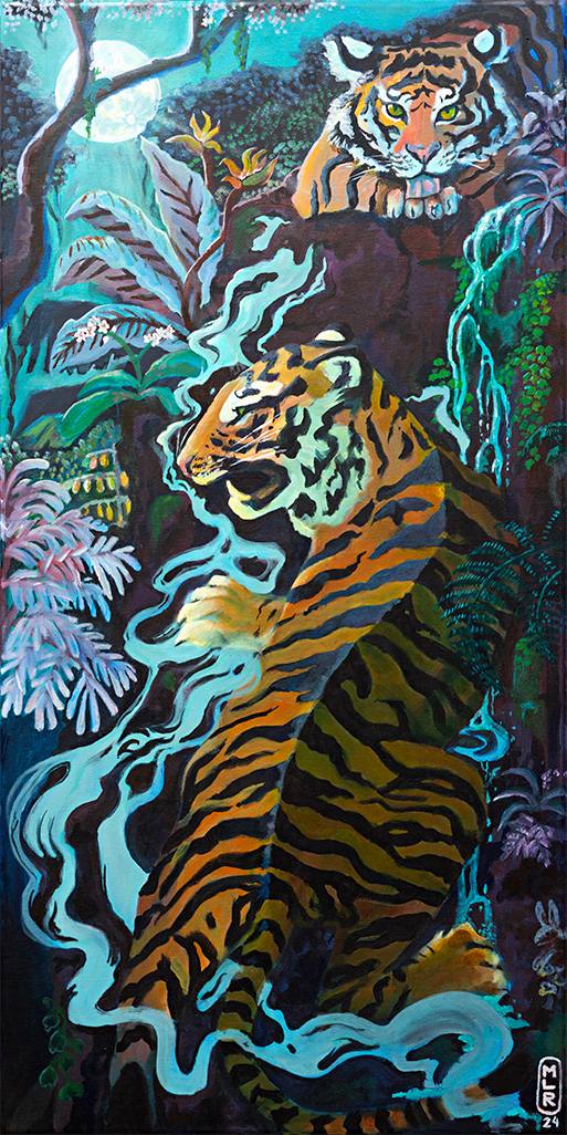 Sumatran Tigers est une peinture réalisée par Mäeva Le Roux